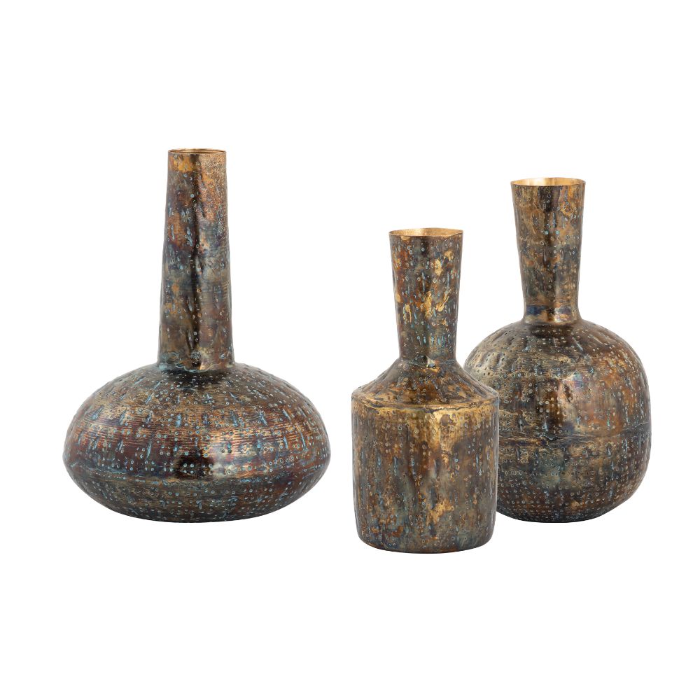 ELK Home S0807-9776/S3 Fowler Vase - Set of 3 Patinated Brass