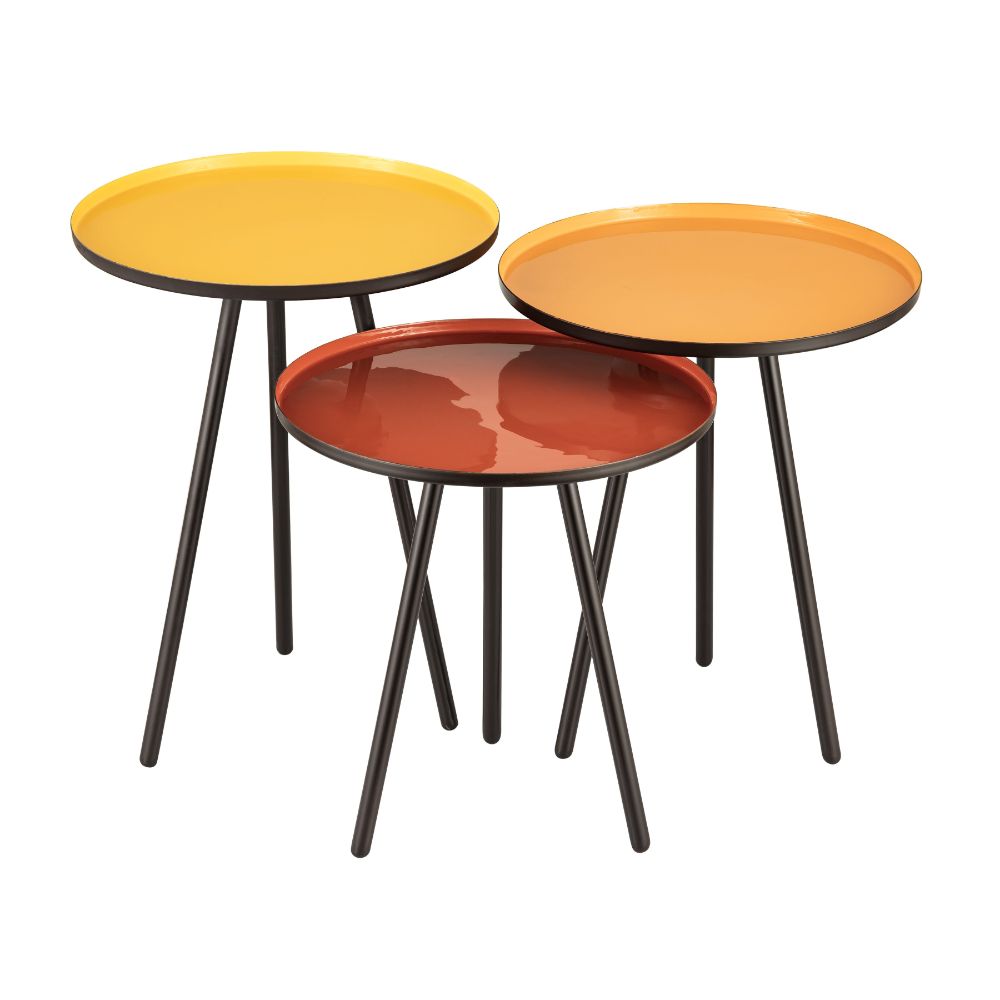 Elk Home S0895-9395/S3 Gregg Accent Table - Set of 3 Yellow