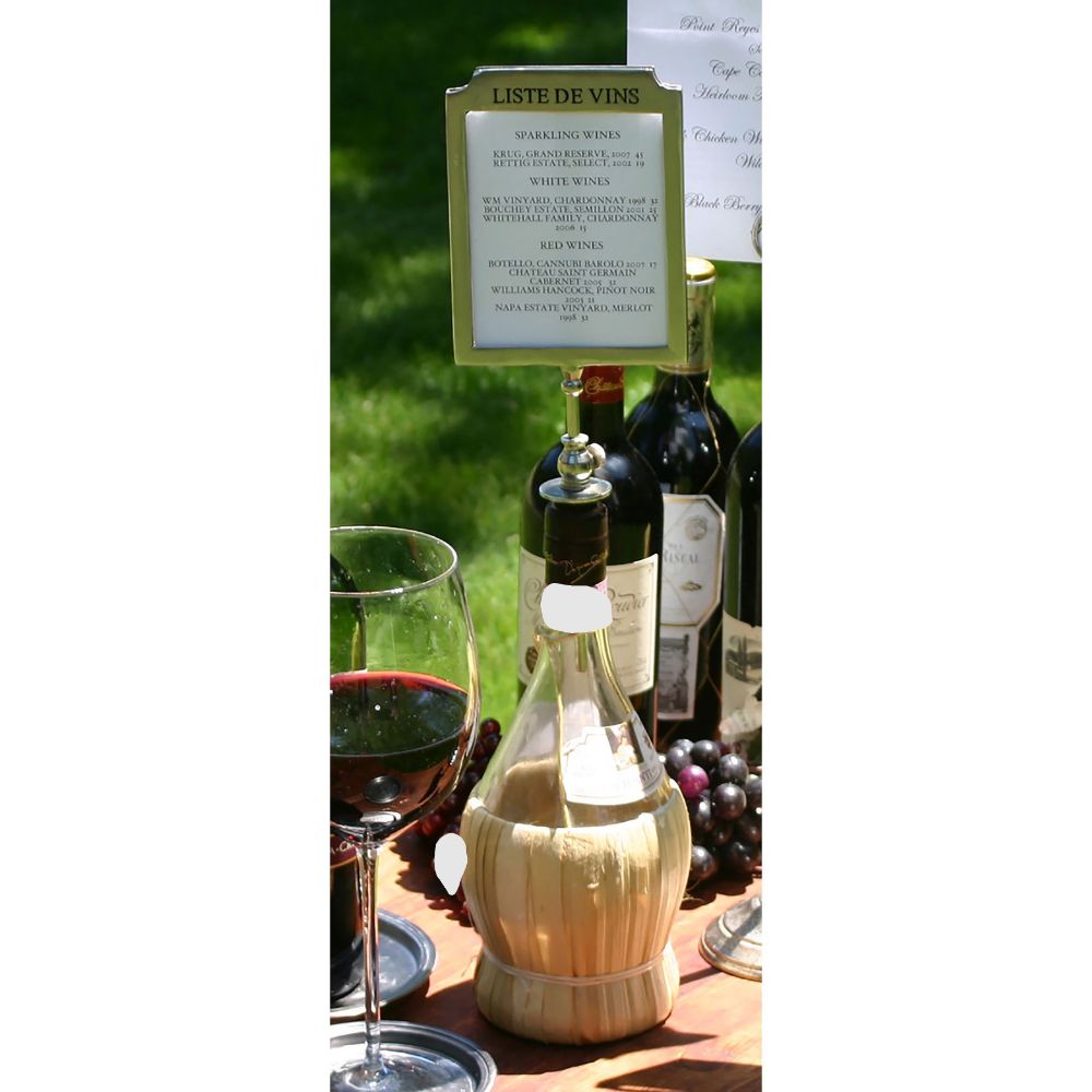 ELK Home STOP006 Liste de Vins Bottle Stopper in Pewter