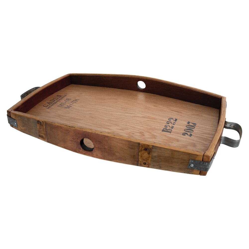 ELK Home TRAY012 Wine Stave Serving Tray Natural
