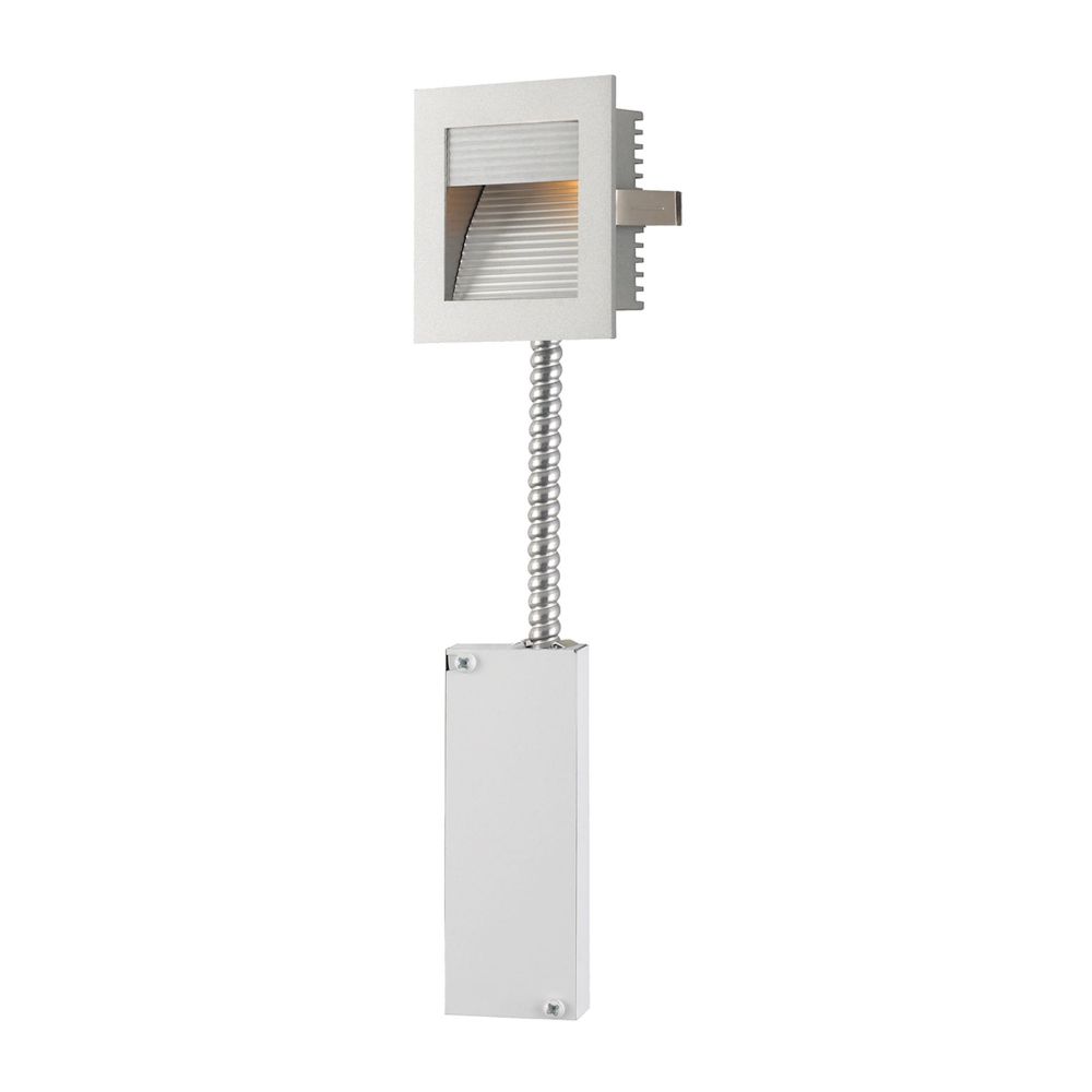 ELK Lighting WLE-102-RM Step Lt - Main Wall Rec, Retrofit (LED) w/driver and lamp with Corr fplate/Gray trim