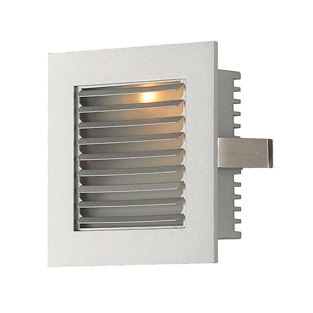 ELK Lighting WLE-104 Step Lt - Wall Recessed, New Const (LED) w/lamp with Louvered fplate/Gray trim