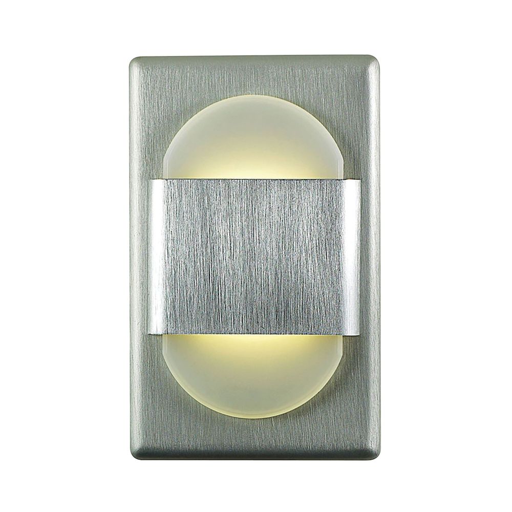 ELK Lighting WLE105DR32K-10-98 EZ Step LED C/W Driver in Brushed Aluminum with Double Round White Opal Acrylic Diffuser