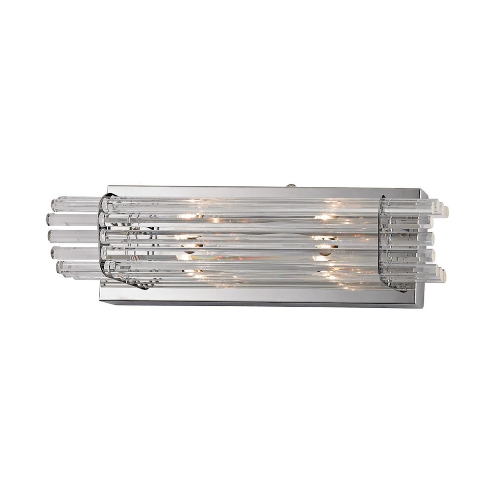 ELK Lighting WS702-0-15 Quebec 2 Light Crystal Vanity In Chrome