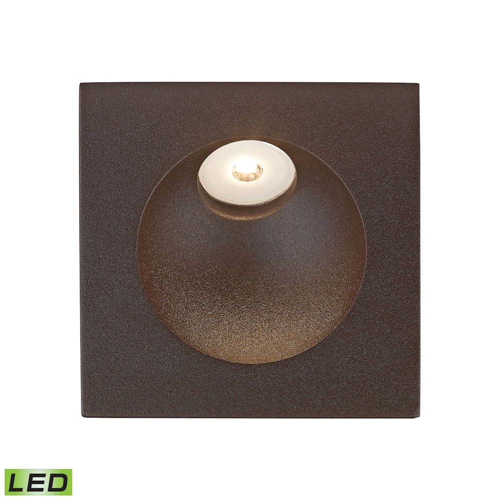 ELK Lighting WSL6210-10-45 Zone LED Step Light in in Matte Brown with Opal White Glass Diffuser