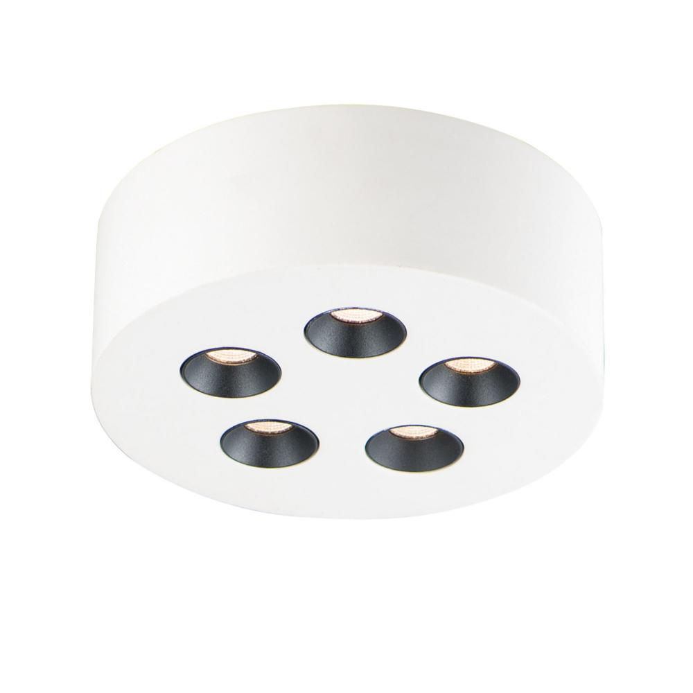 ET2 E25010-WT Peg 5-Light LED Flush Mount in White