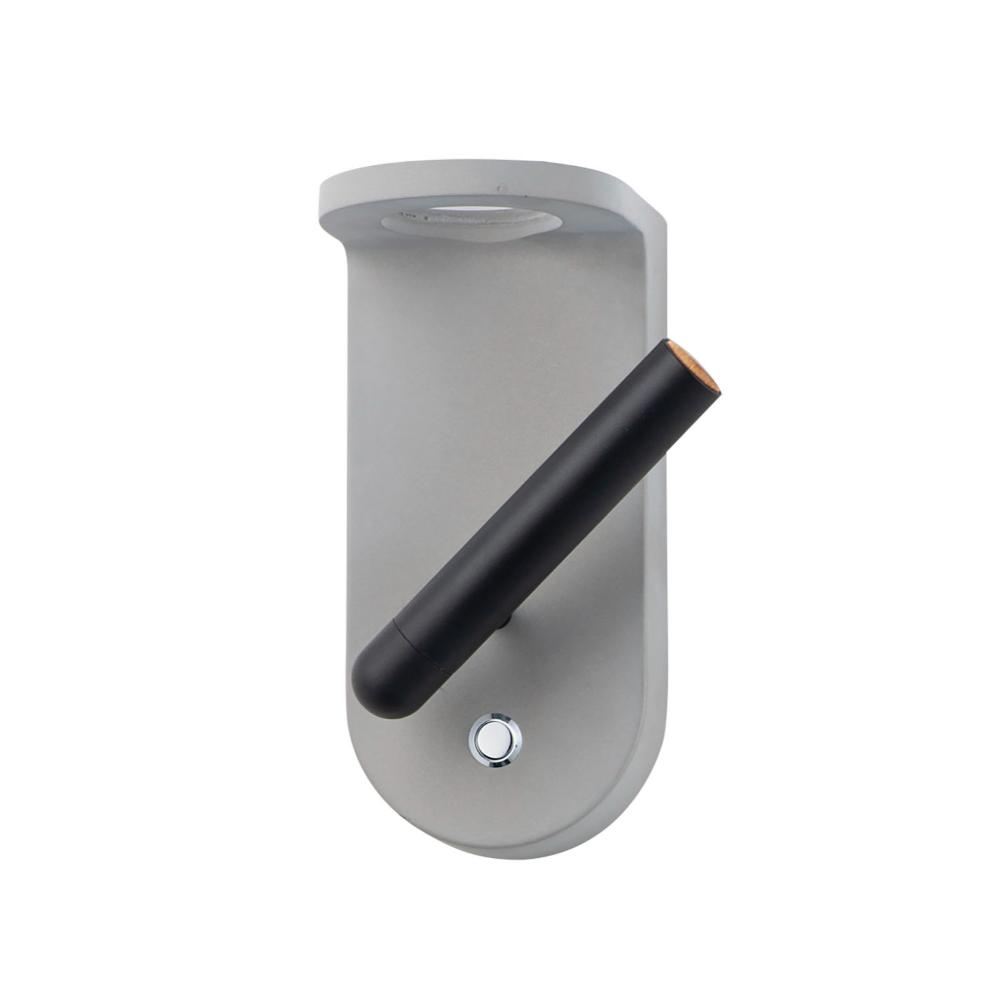 ET2 E25015-GYBK Beacon LED Wall Sconce in Gray / Black
