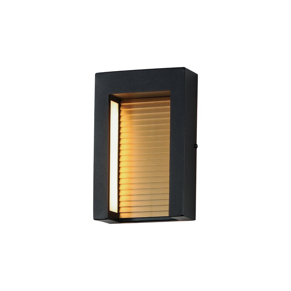 ET2 Lighting E30102-BKGLD Alcove Small LED Outdoor Wall Sconce in Black / Gold