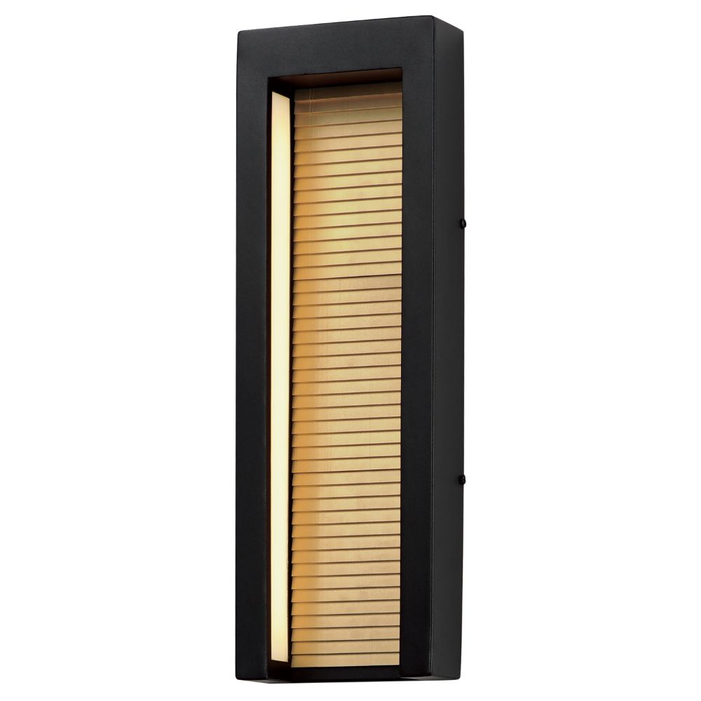 ET2 Lighting E30106-BKGLD Alcove Large LED Outdoor Wall Sconce in Black / Gold