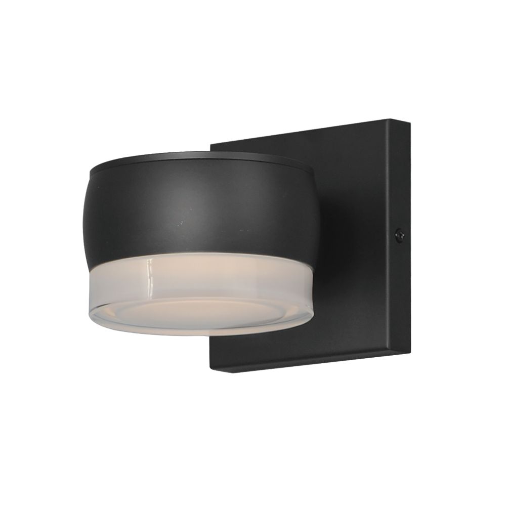 ET2 Lighting E30161-10BK Modular Can 1-Light LED Sconce in Black