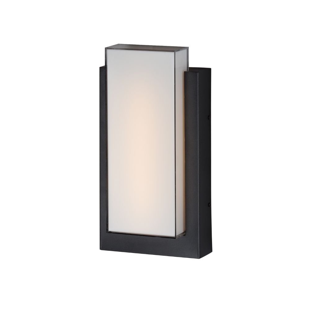 ET2 Lighting E30182-01BK Tower Small LED Outdoor Wall Sconce in Black