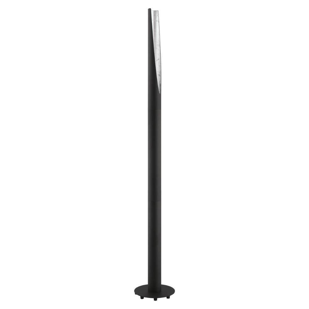 Eglo 203388A Barbotto Floor Lamp in Black/ Silver