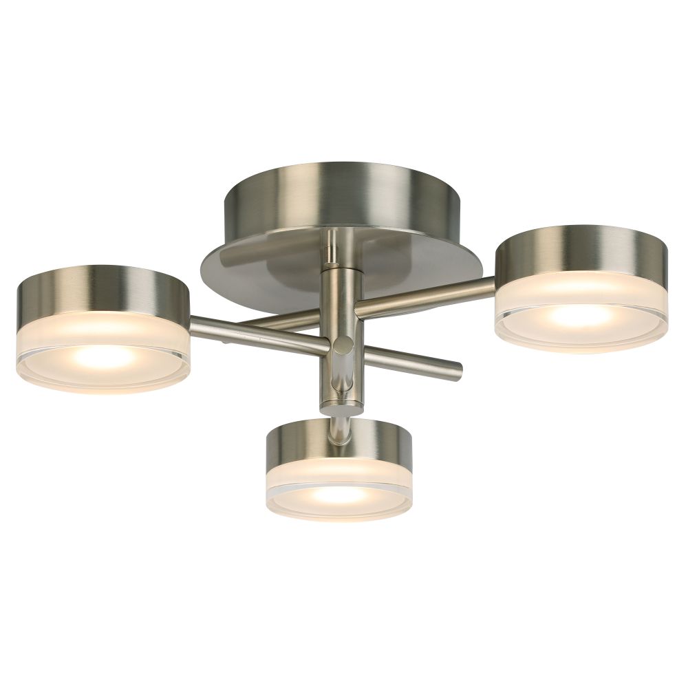 Eglo 203971A Transton 3 Light Ceiling Light in Brushed Nickel