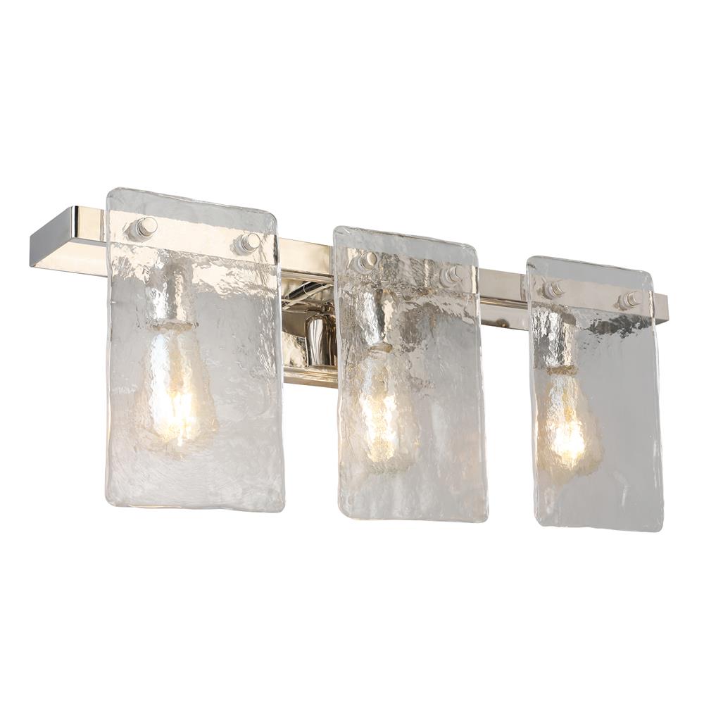 Eglo 203993A Wolter 3 Light Vanity Light in Polished Nickel