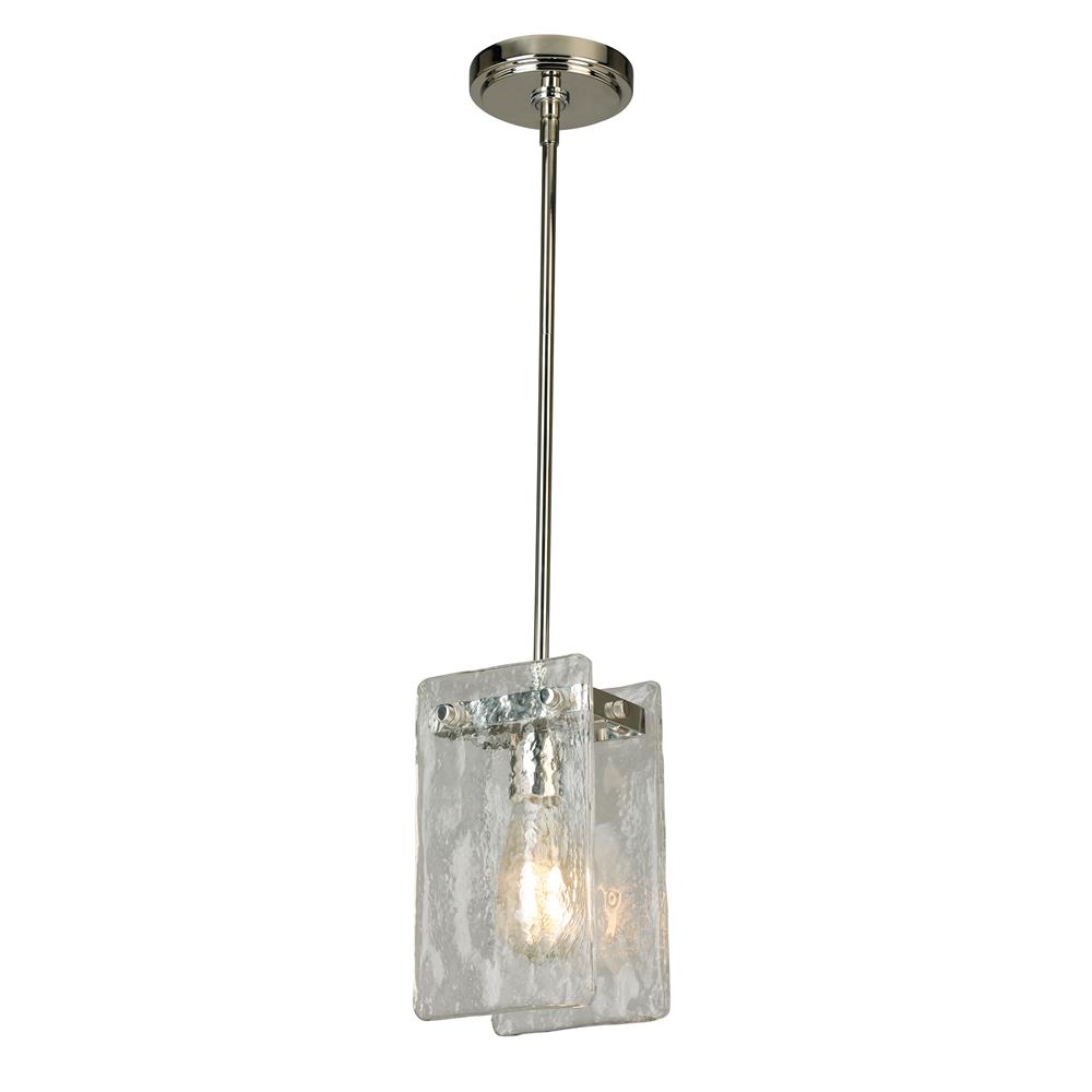 Eglo 203995A Wolter 1 Light Mini Pendant in Polished Nickel