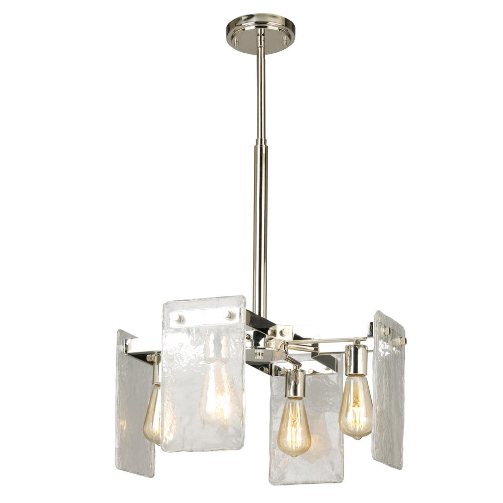Eglo 203997A Wolter 4 Light Chandelier in Polished Nickel