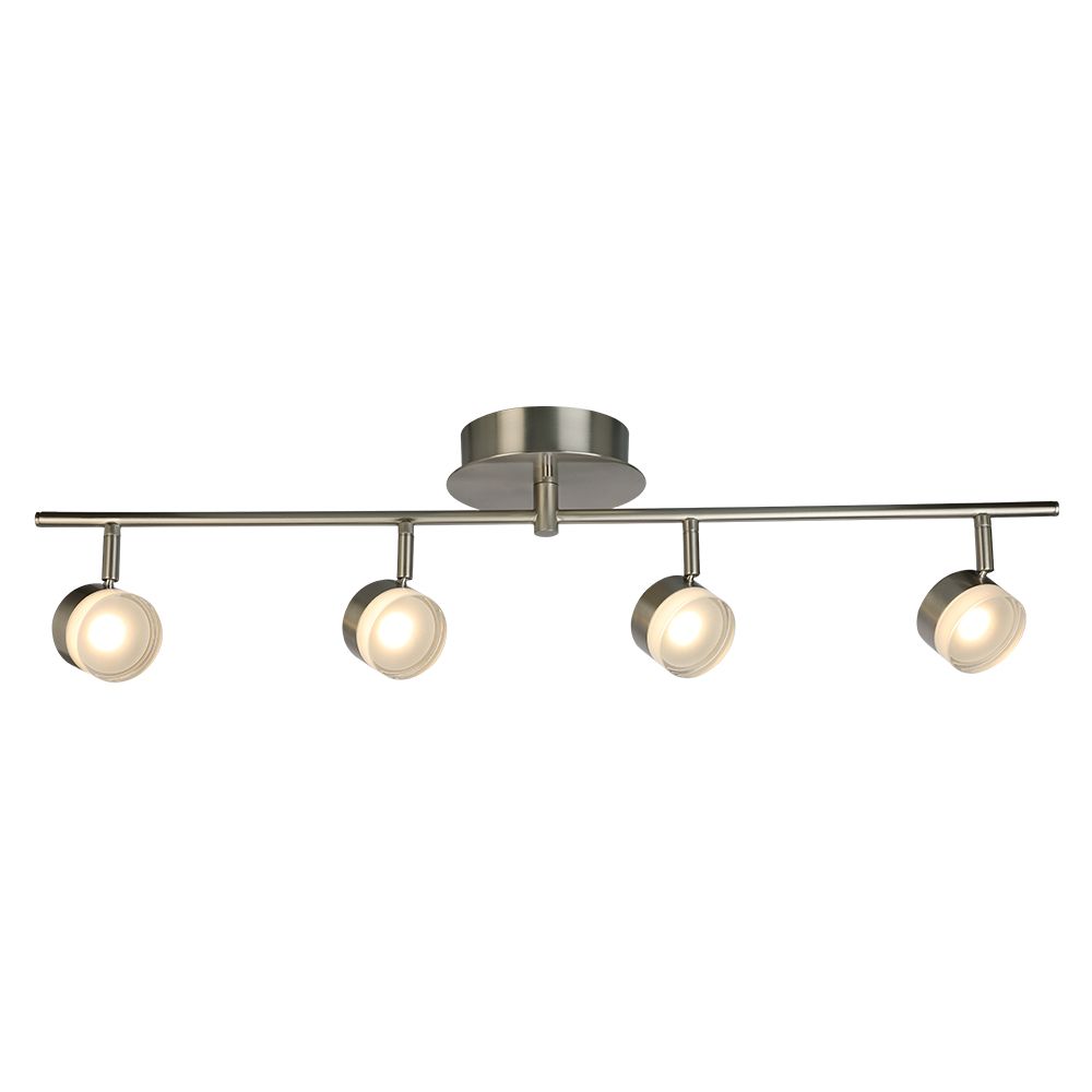 Eglo 203999A Newport Hill 31 Inch Brushed Nickel 4-light Semi-flushmount Integrated Led Fixed Track