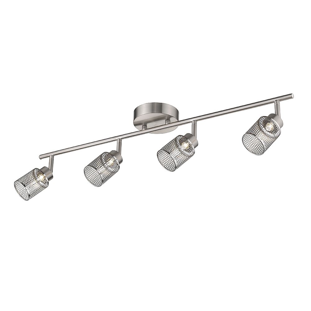 Eglo 204022A Temmar 30 In. 4-light Brushed Nickel Integrated Led Flushmount Fixed Track