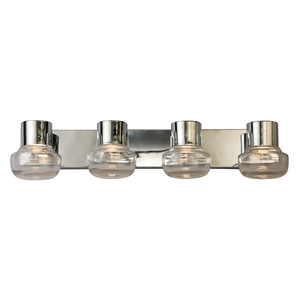 Eglo 204453A Belby 4x10W LED bath/vanity light with chrome finish and clear glass