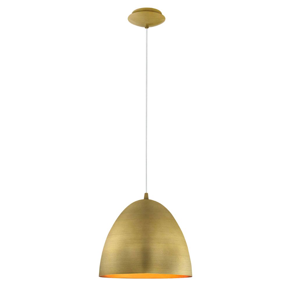 Eglo 204674A 1x100w Pendant W/ Metal Brushed Gold Shade