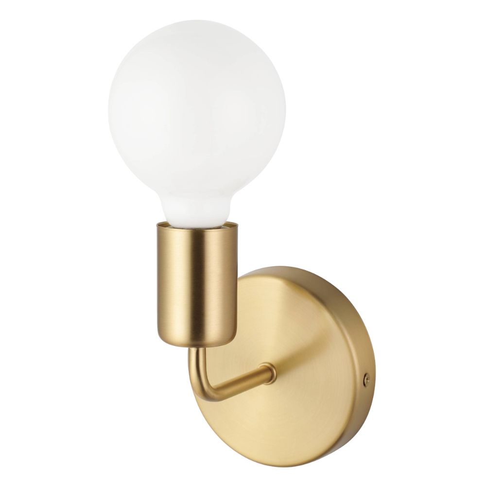 Eglo 205334A 1 LT Open Bulb Wall Light with a Brushed Gold Finish, 1-60W E26 Bulbs