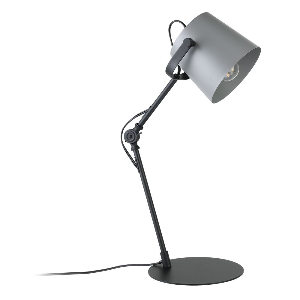 Eglo 205888A 1 LT Table Lamp w/ Black Finish & Grey Shade