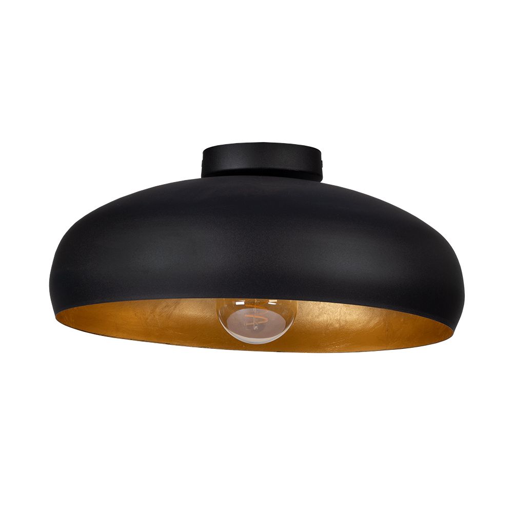 Eglo 206014A 1 LT Ceiling Light Black w/ Gold Leaf Interior