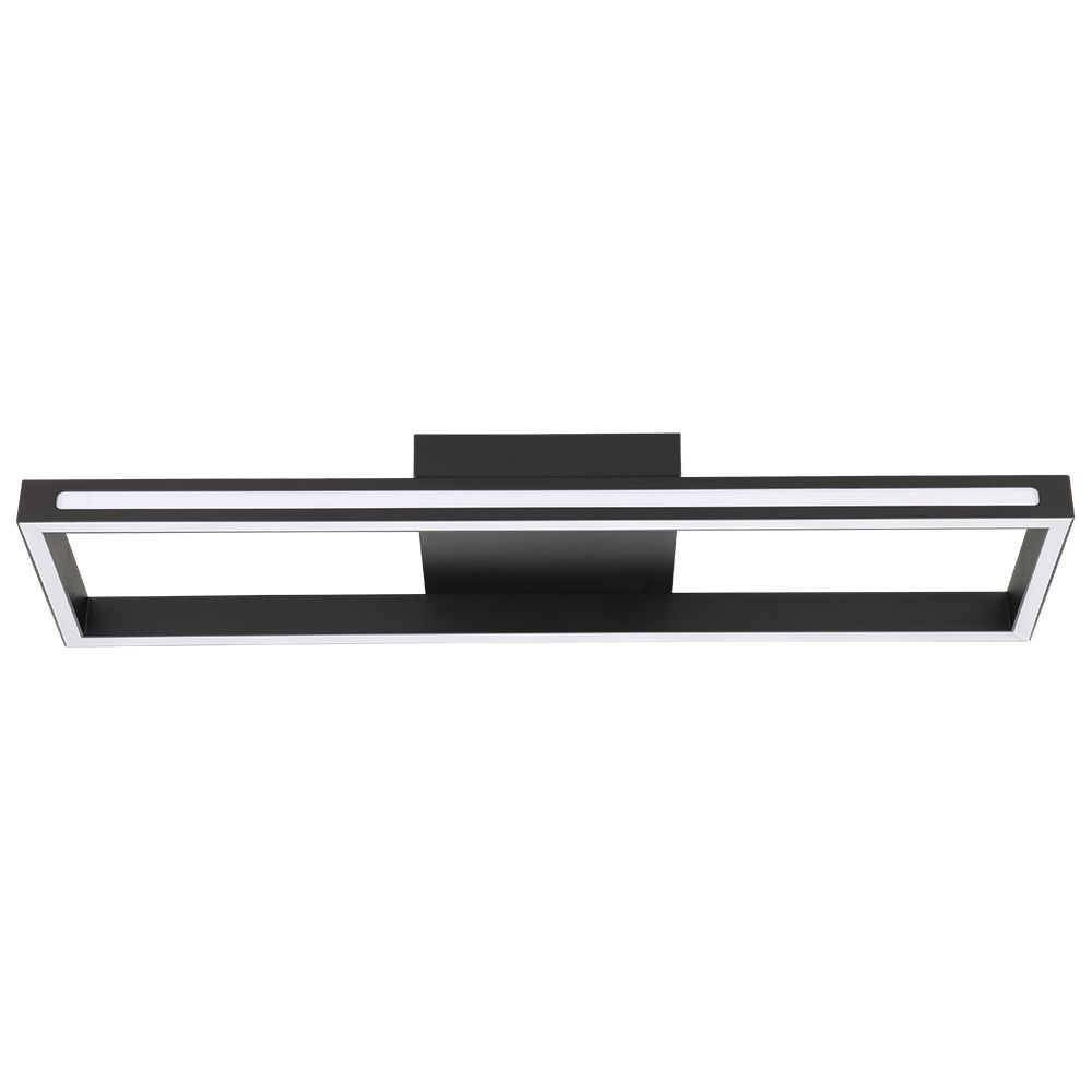 Eglo 206019A Integrated LED Ceiling Light w/ Black Finish & White Diffuser