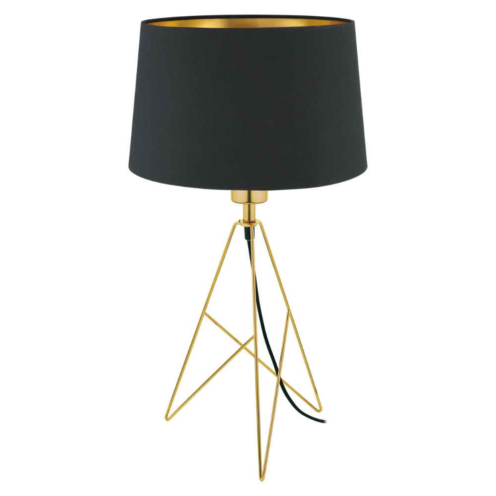 Eglo 39179A Camporale - Table Lamp Gold Finish Black Exterior Gold Interior Shade 