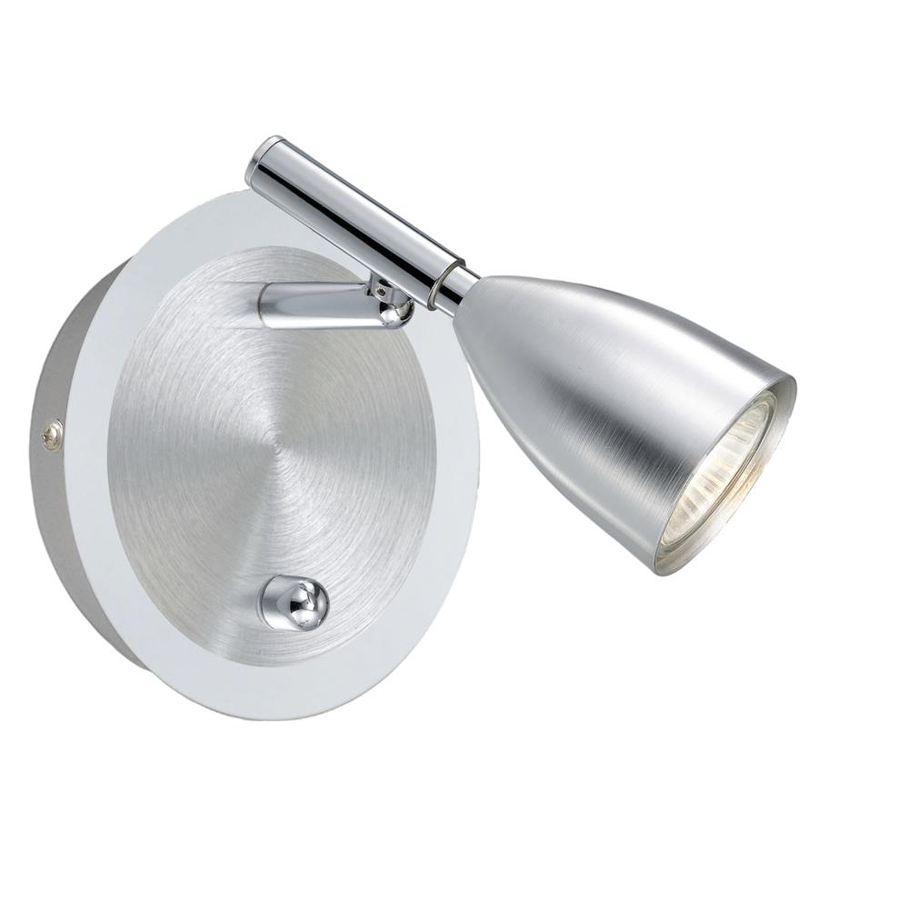 Eglo 88359A  Wall Light in Brushed Aluminum & Chrome
