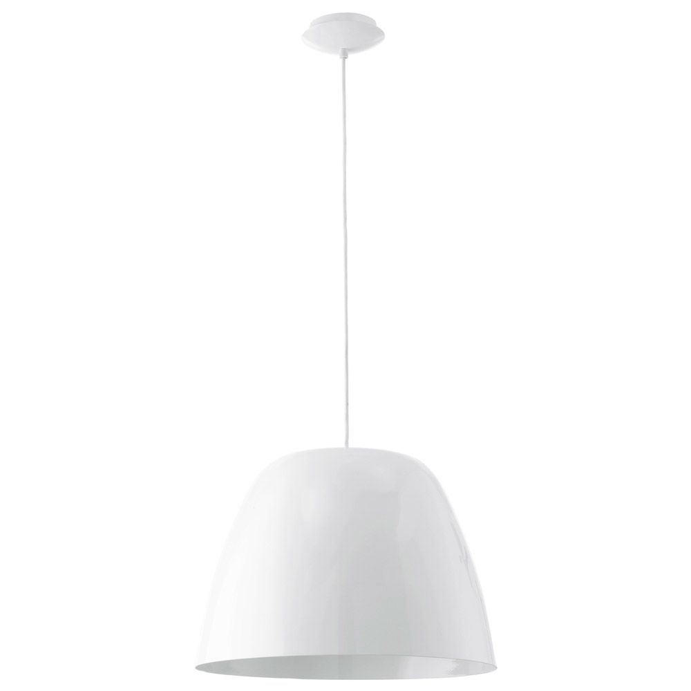Eglo 92719A  Pendant in Steel / Glossy White