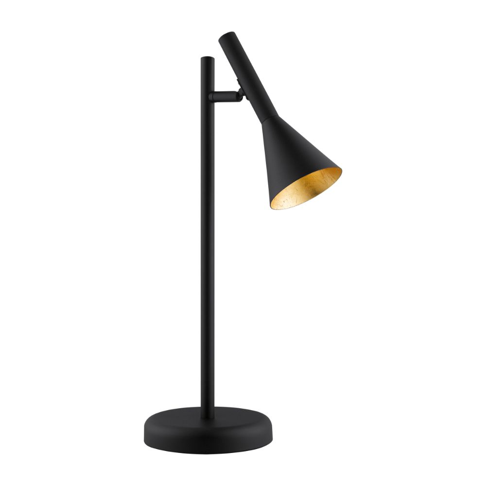Eglo 97805A Cortaderas - Table Lamp Black Metal, Gold Interior Shade