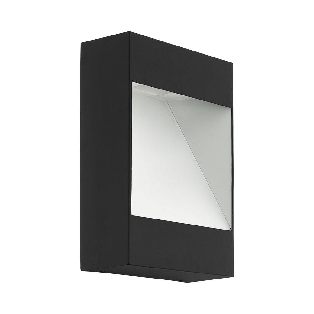 Eglo 98095A Manfria - Outdoor Wall Light, Black & White Finish, Integrated Led