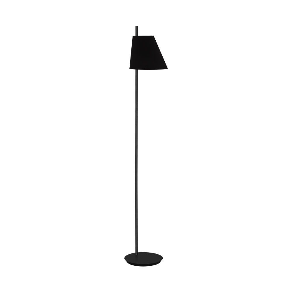 Eglo 99015A Estazona - 60w Floor Lamp Black Finish With Black Fabric Shade