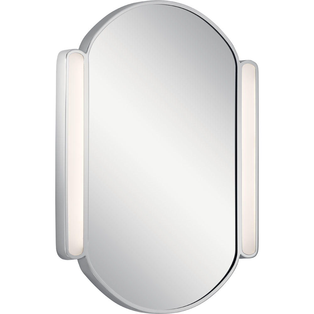 Elan 84165 Phaelan Pill Mirror Lighted Mirror in Chrome