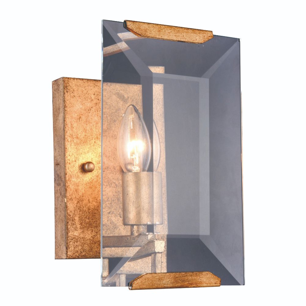 Elegant Lighting 1212W6GI Monaco Collection Wall Sconce in Golden Iron Glass Crystal (Clear)
