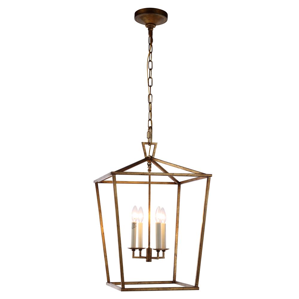 1422D17GI - Elegant Lighting 1422D17GI Denmark Pendant Lamp L:17in W