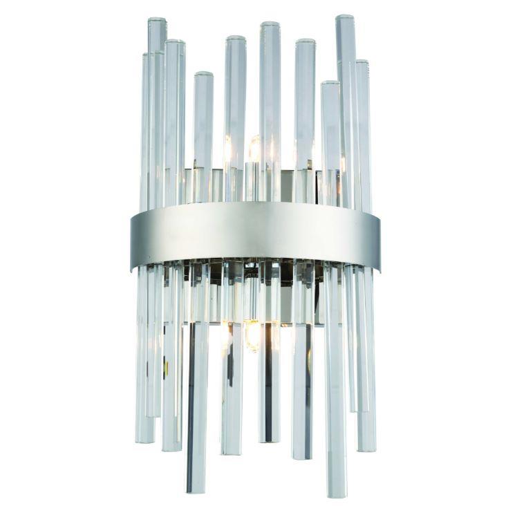 Elegant Lighting 3000W8C 3000 Dallas Collection Wall Sconce D:7.8 H:14 Lt:2 Chrome Finish