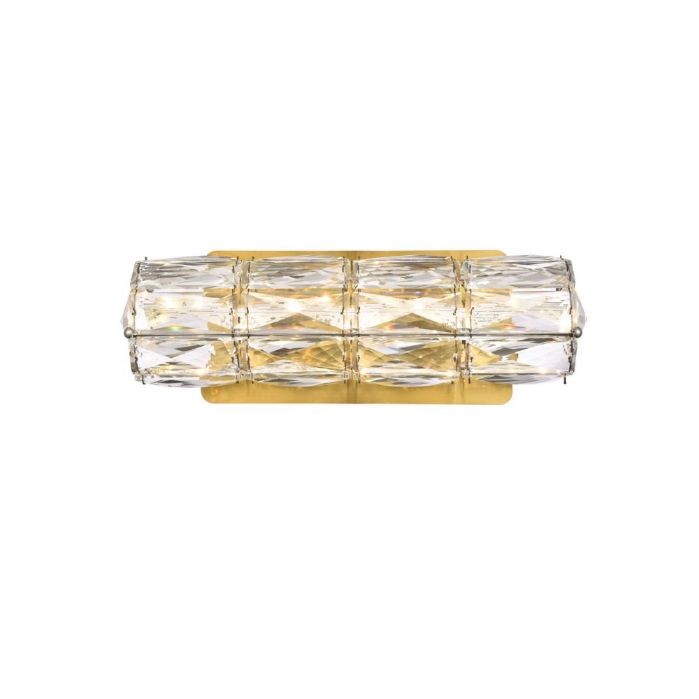 Elegant Lighting 3501W12G Valetta 12 Inch LED Linear Wall Sconce in Gold