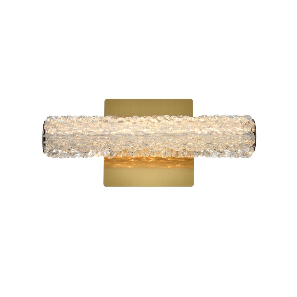 Elegant Lighting 3800W12SG Bowen 12 inch Adjustable LED Wall Sconce in Satin Gold