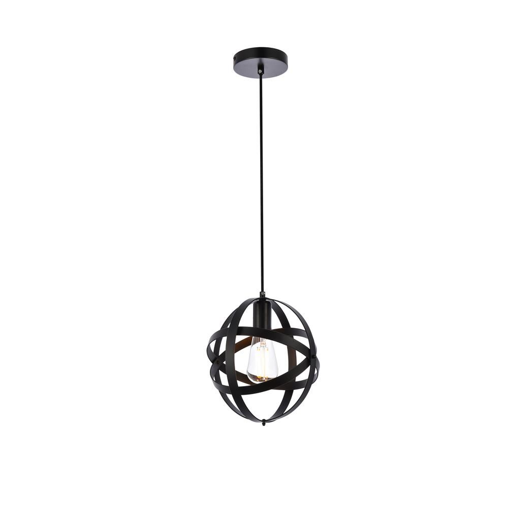 Living District by Elegant Lighting LD2341BK Celeste 1 light black pendant