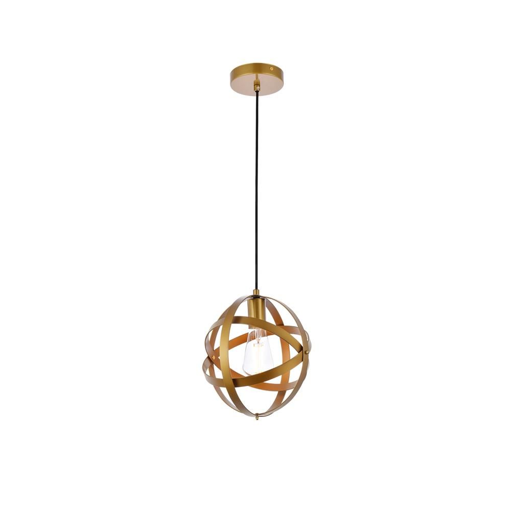 Living District by Elegant Lighting LD2341BR Celeste 1 light brass pendant