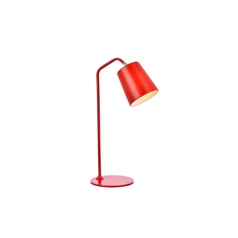 Living District by Elegant Lighting LD2366RED Leroy 1 light red table lamp