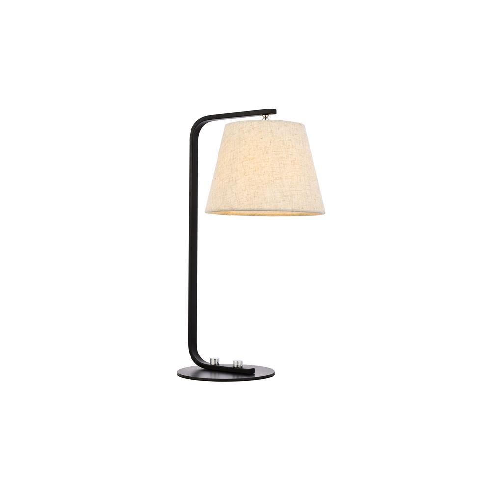 Living District by Elegant Lighting LD2367BK Tomlinson 1 light black table lamp