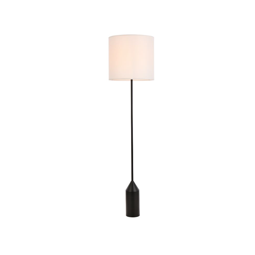 Living District by Elegant Lighting  LD2453FLBK Ines Floor Lamp In Black