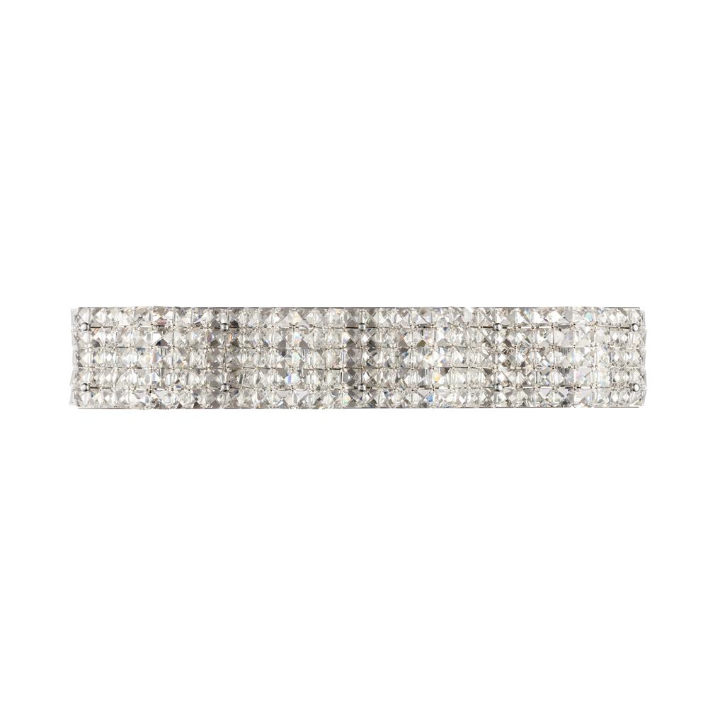 Living District by Elegant Lighting LD7017C Ollie 4 light Chrome and Clear Crystals wall sconce