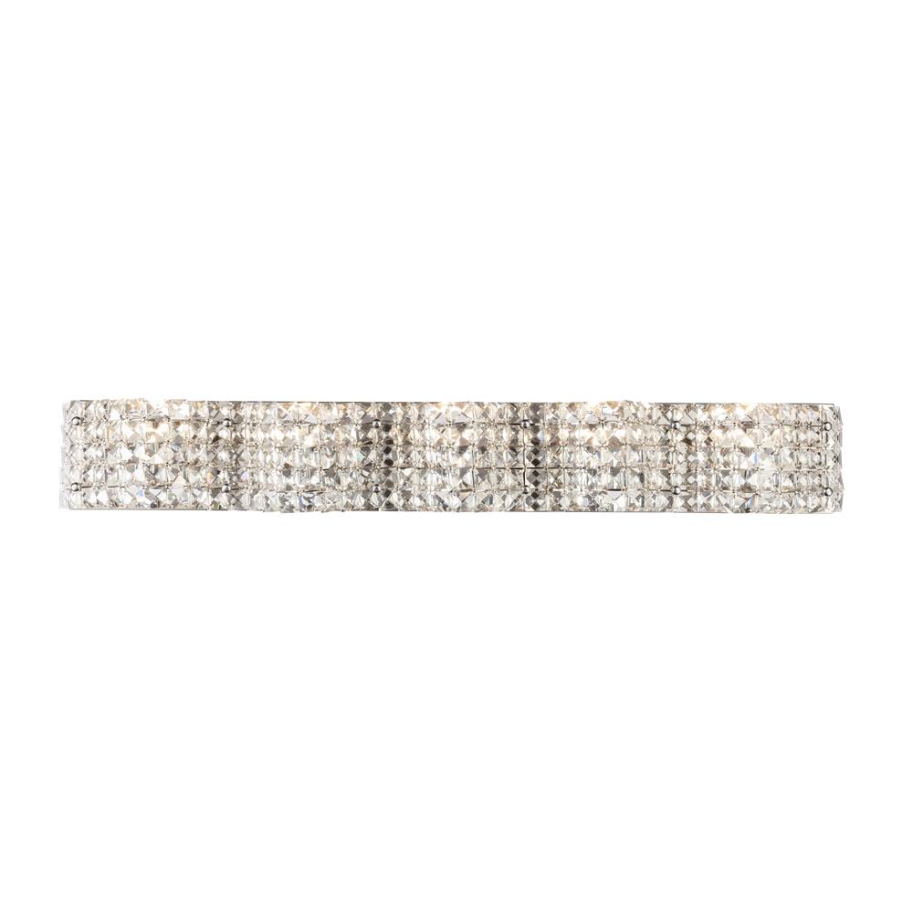 Living District by Elegant Lighting LD7019C Ollie 5 light Chrome and Clear Crystals wall sconce