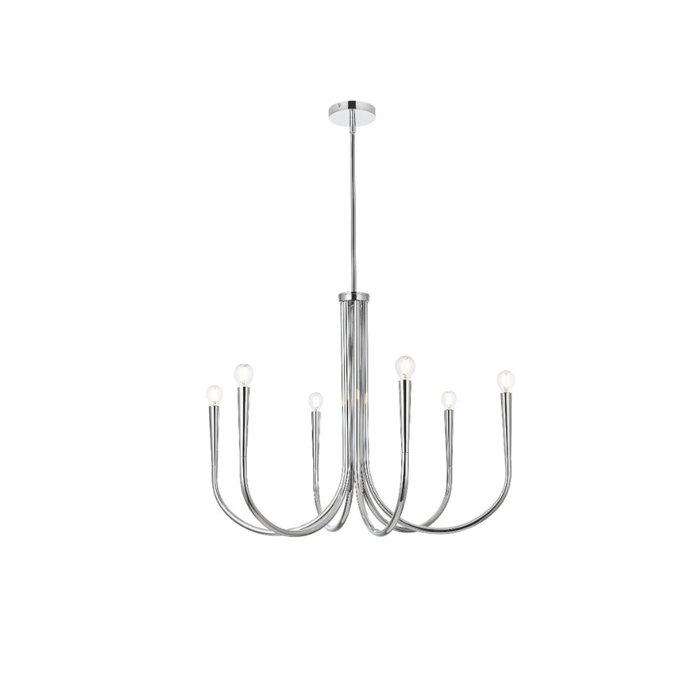 Living District LD722D30C Layne 30 Inch Chandelier In Chrome