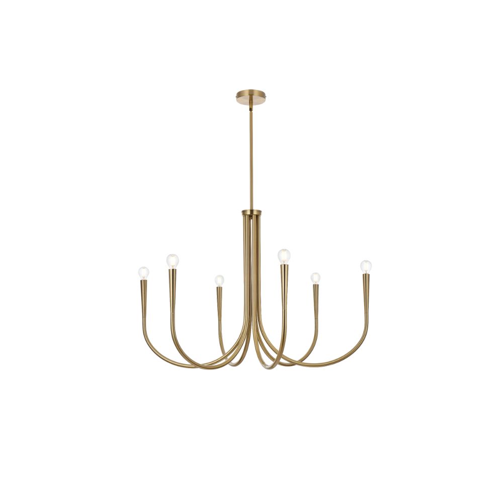 Living District LD722D36SG Layne 36 Inch Chandelier In Gold