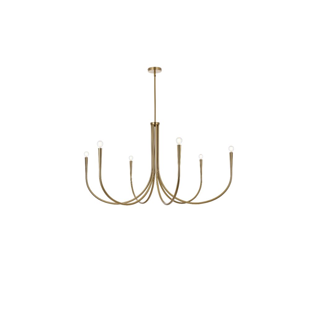 Living District LD722D50SG Layne 50 Inch Chandelier In Gold